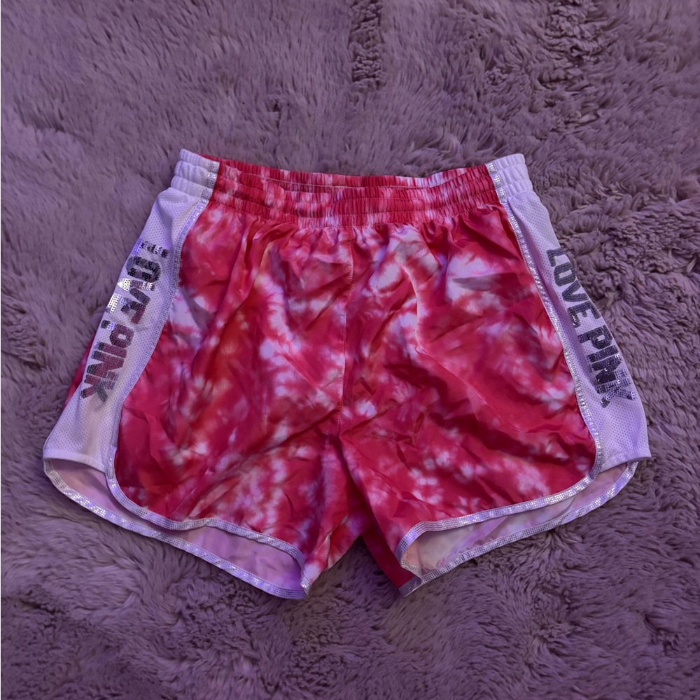 PINK Victoria's Secret BLING Tie-Dye Athletic Shorts 💕
